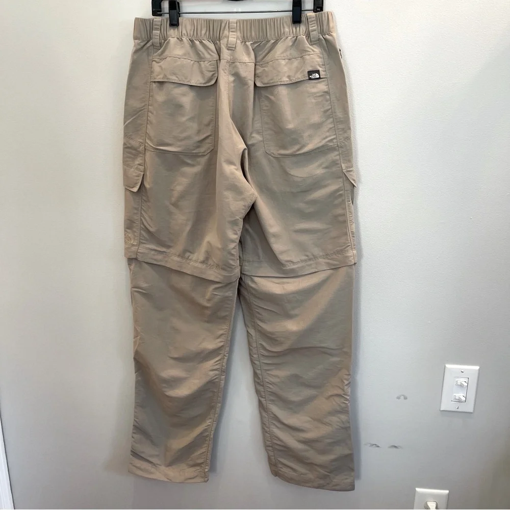 The North Face Pants Convertible Nylon Beige Hiking Cargo Outdoors Mens Size L